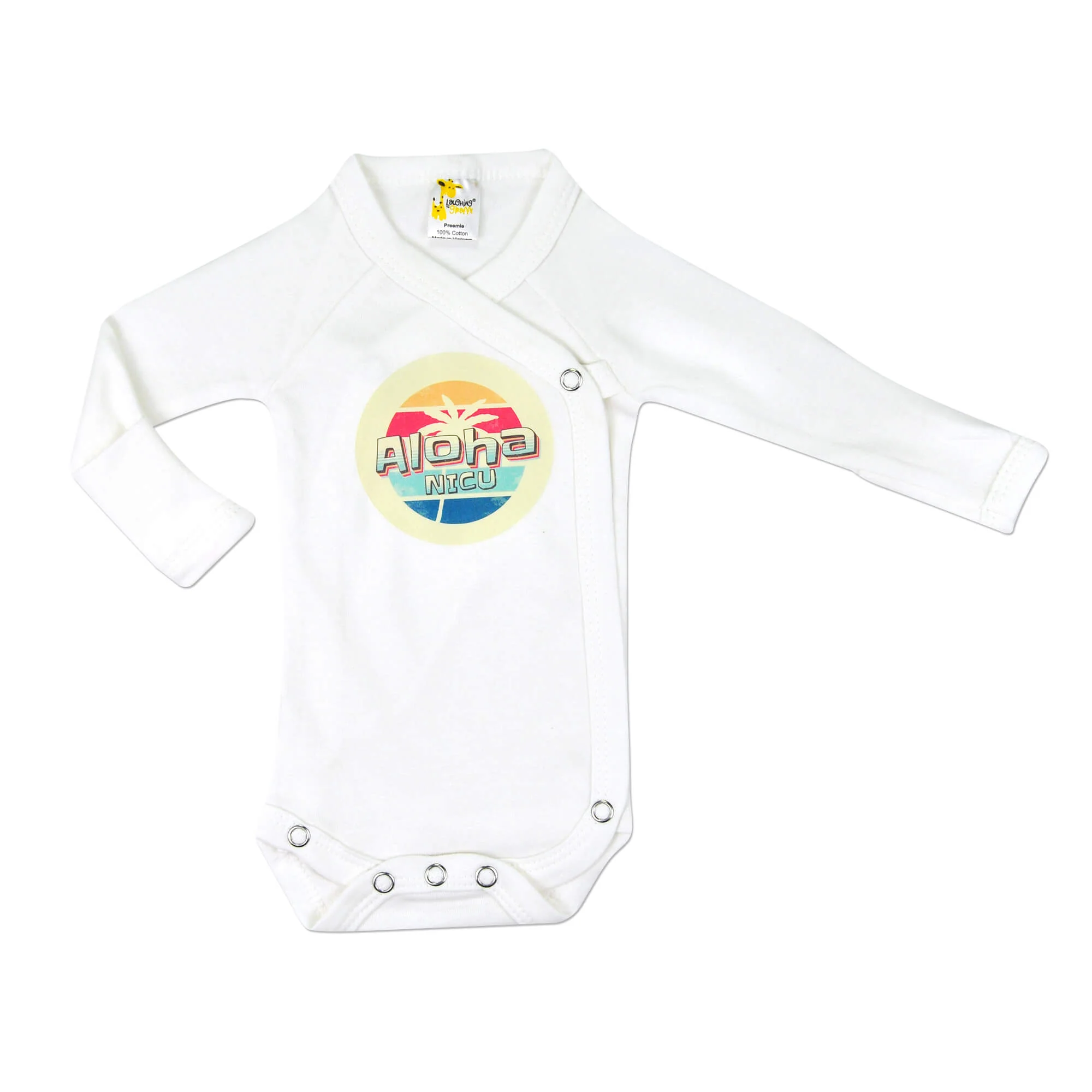 "Aloha NICU" Kimono L/S Bodysuit