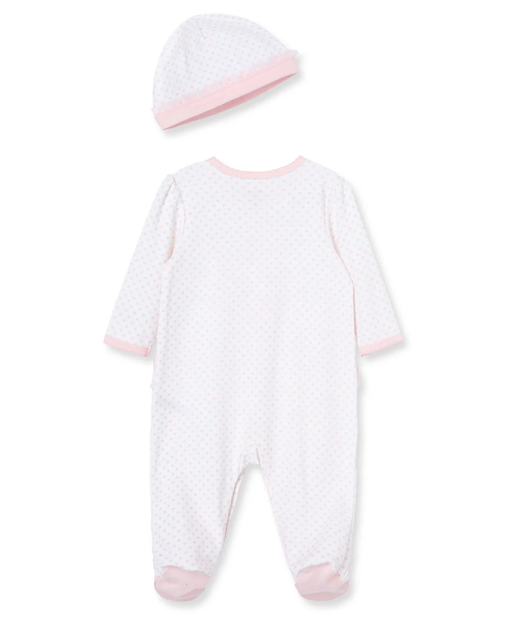 Prima Ballerina Snap Footie & Hat Set - Image 3