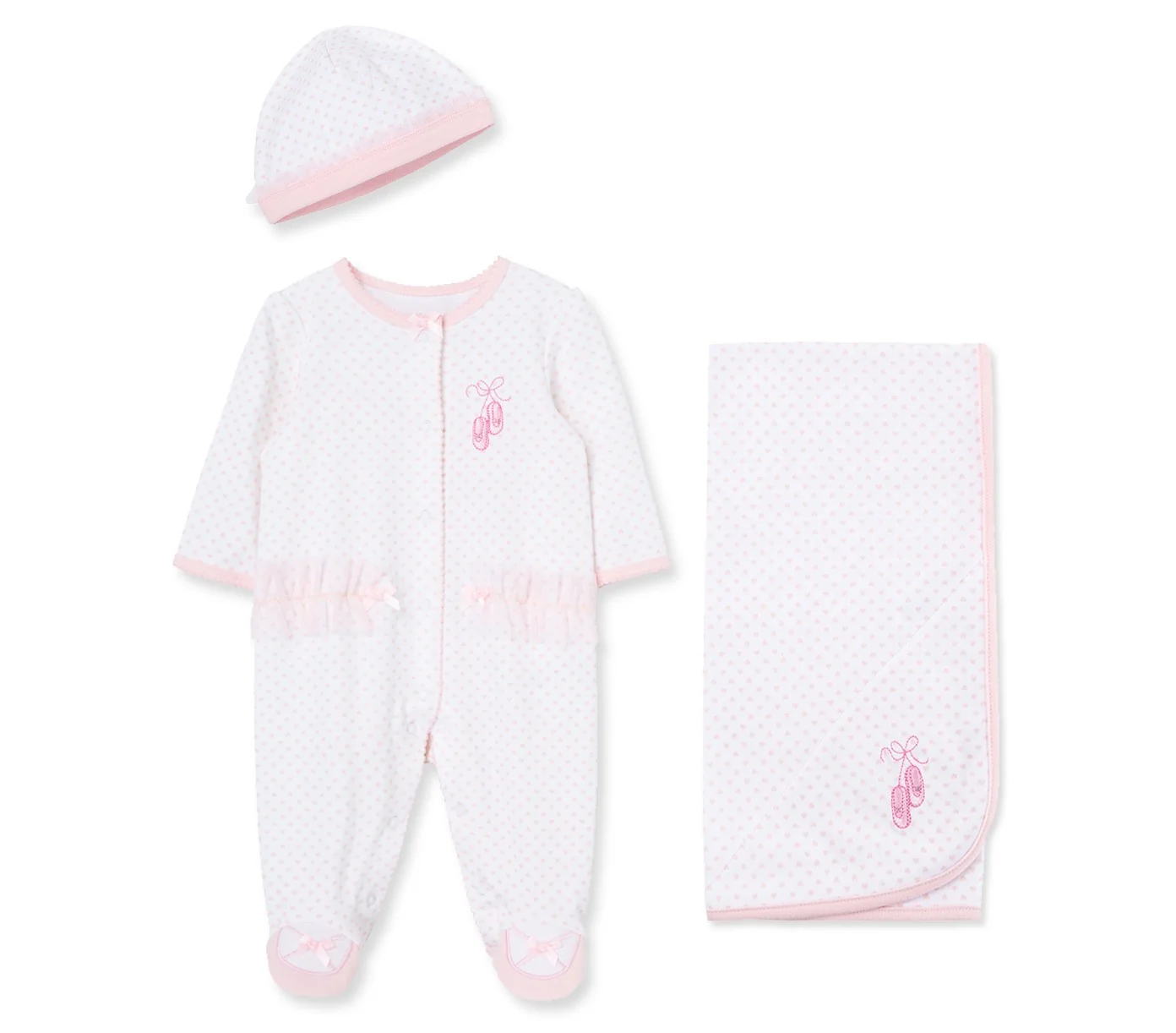 Prima Ballerina Snap Footie & Hat Set - Image 4