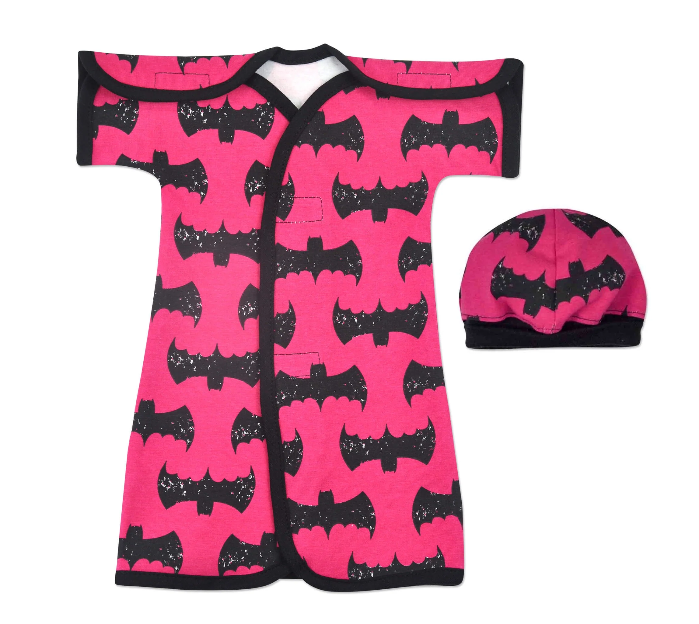 Bat Girl Cotton NICU Gown - Image 3