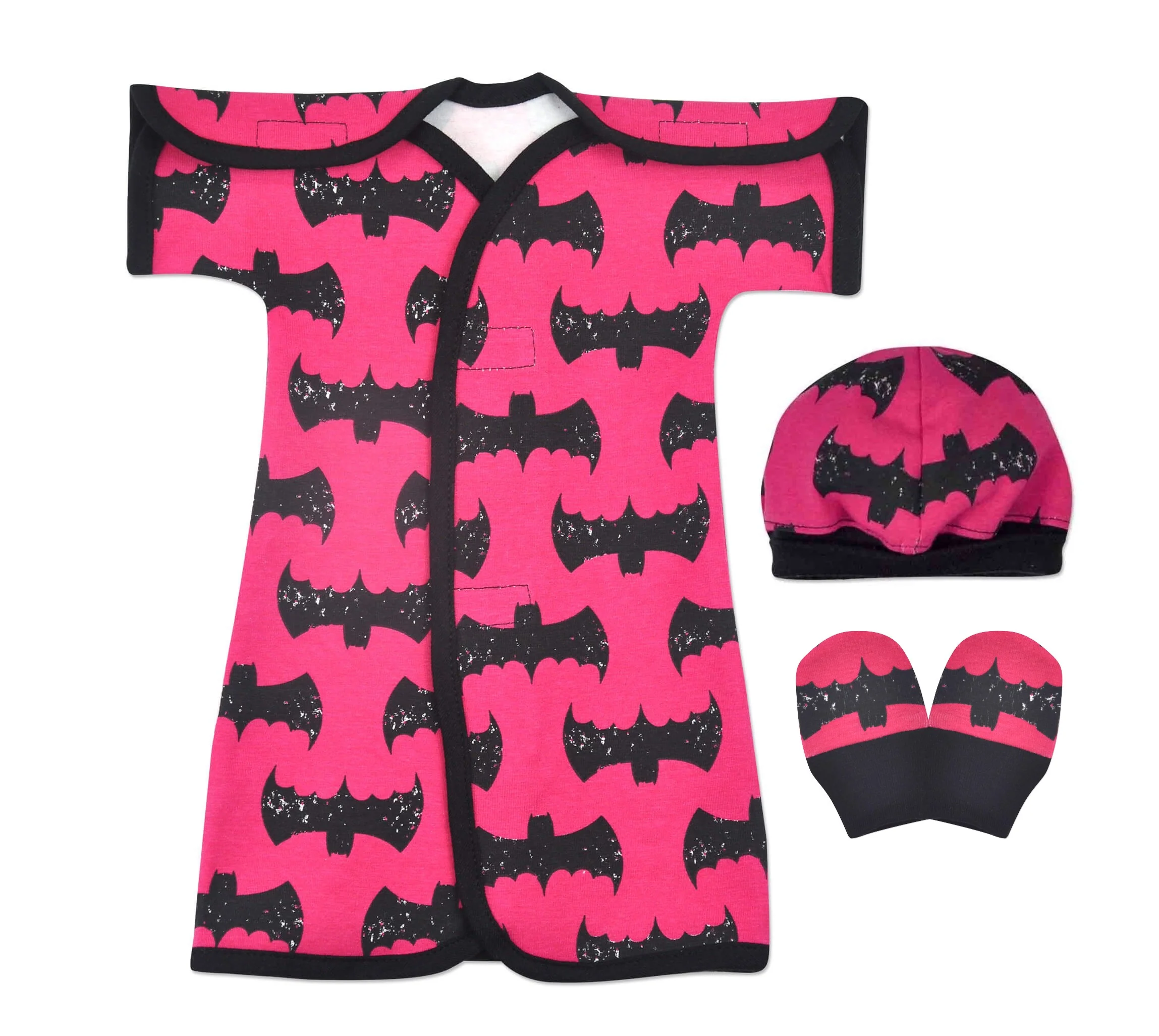 Bat Girl Cotton NICU Gown - Image 4