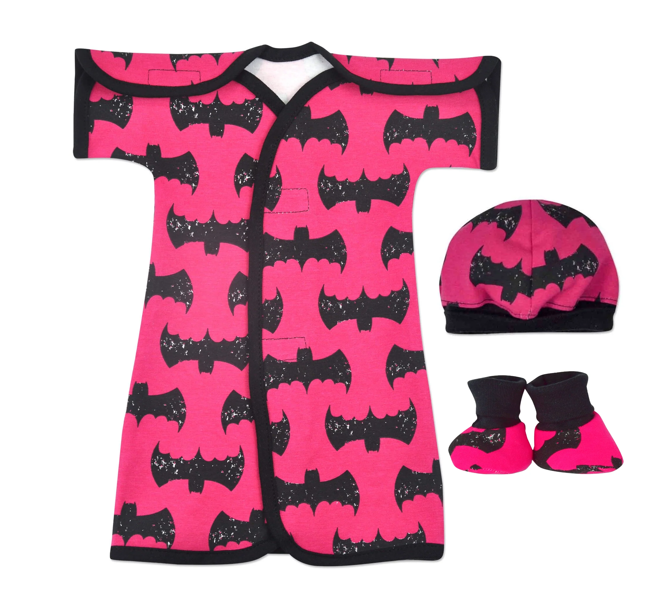 Bat Girl Cotton NICU Gown - Image 5