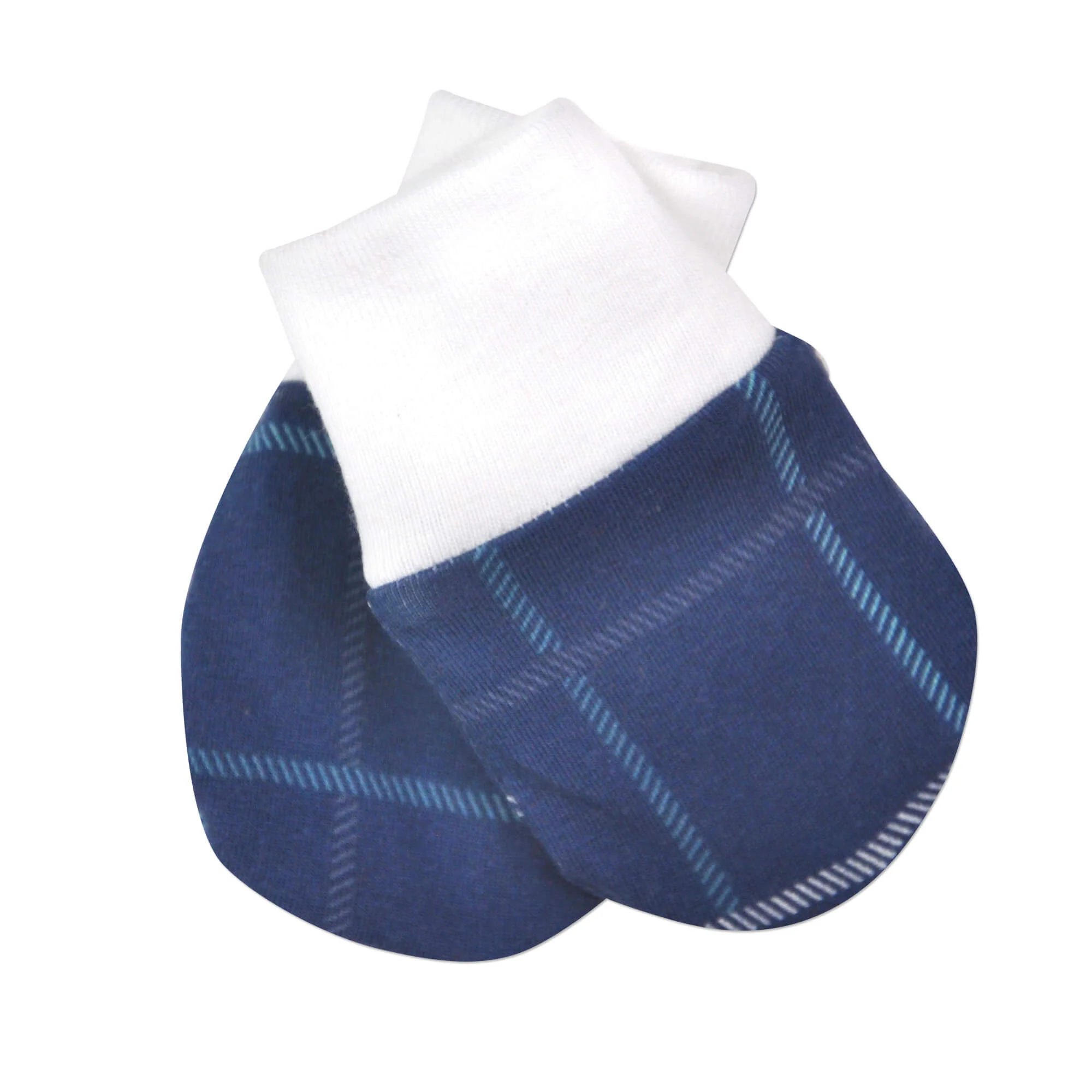 Blue Plaid Mittens