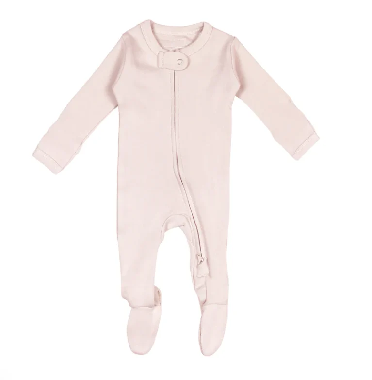 Blush Organic 2-Way Zipper Footie