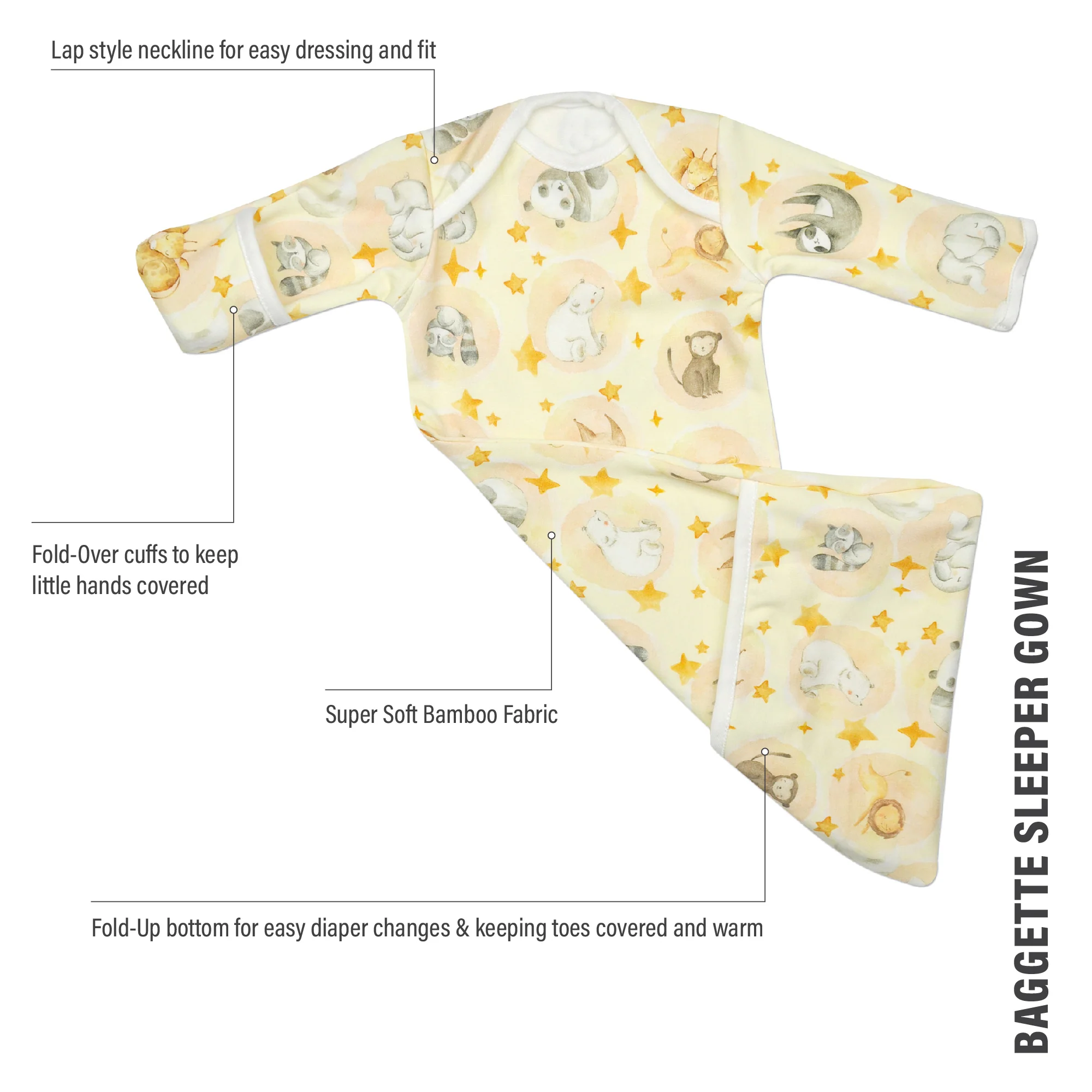 Bowe Bamboo Baggette Sleeper Gown - Image 3