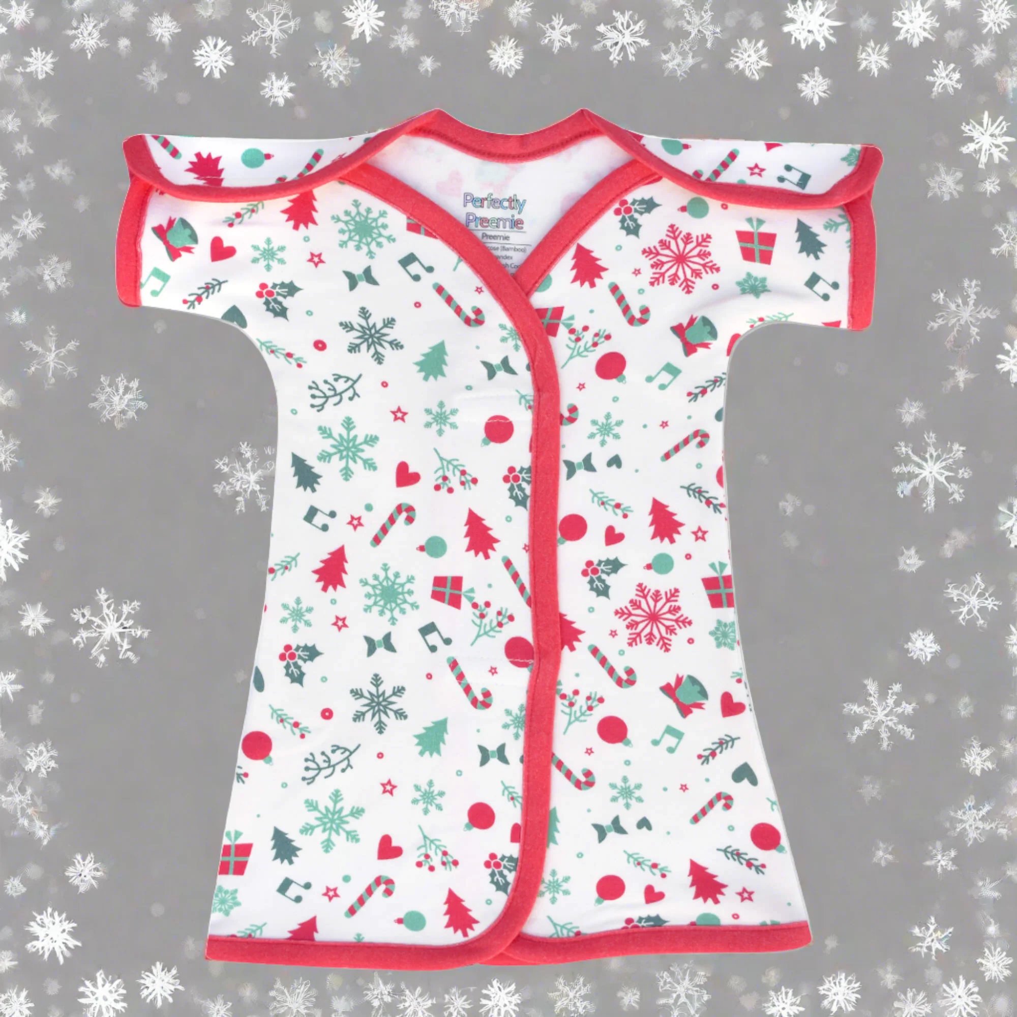 Christmas Fun Bamboo NICU Gown - Image 3