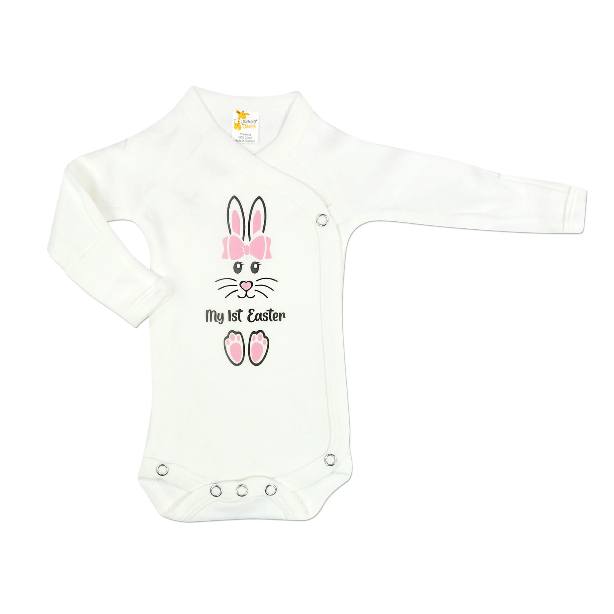 "My 1st Easter" Pink Kimono Bodysuit