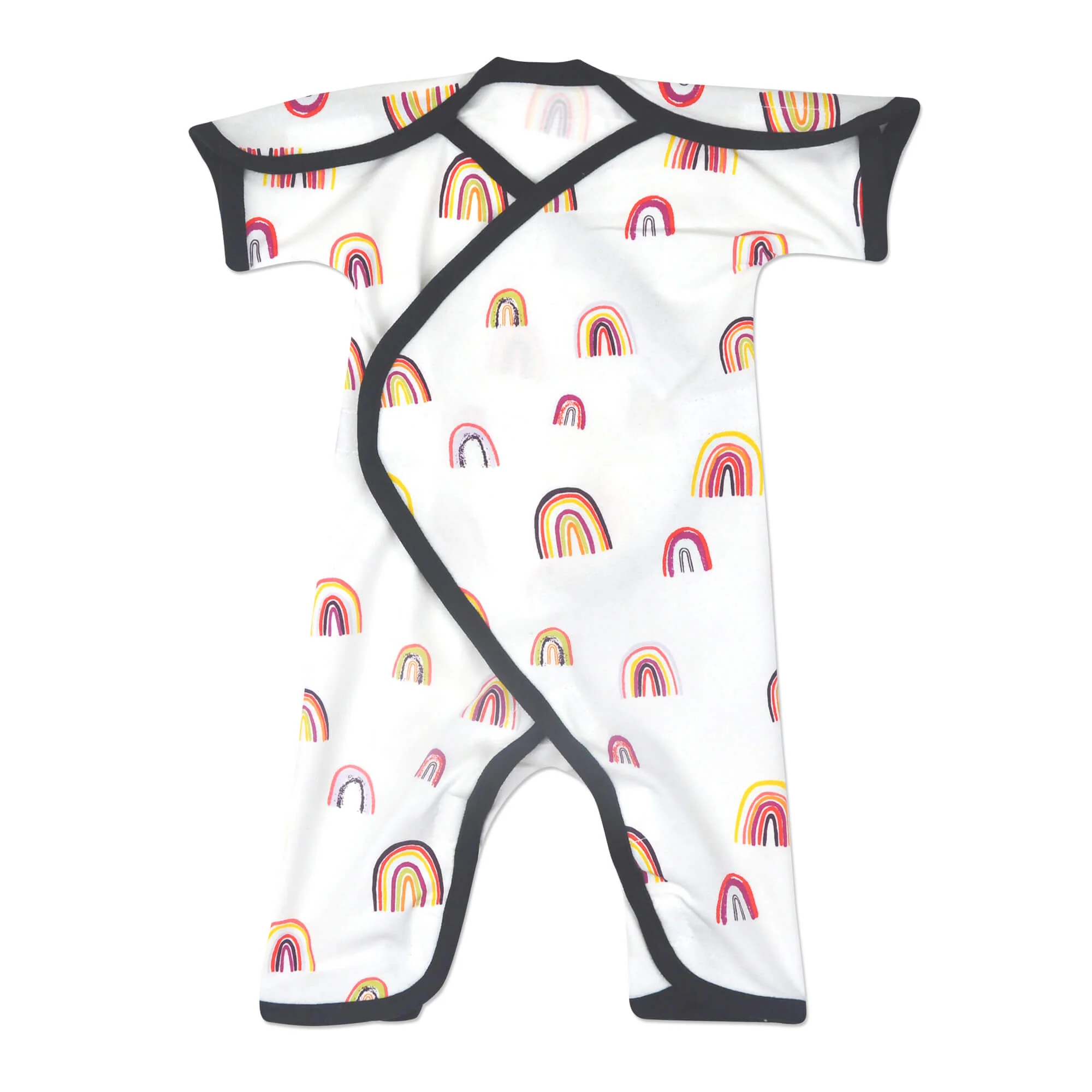 Rainbow Stretch Cotton Short Sleeve NIC-Jumpsuit