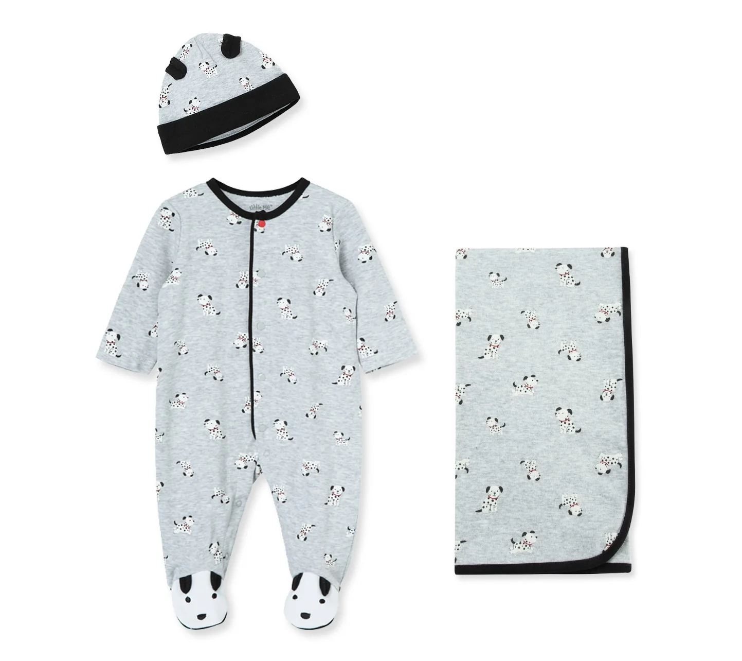 Dalmatian Snap Footie & Hat Set - Image 4