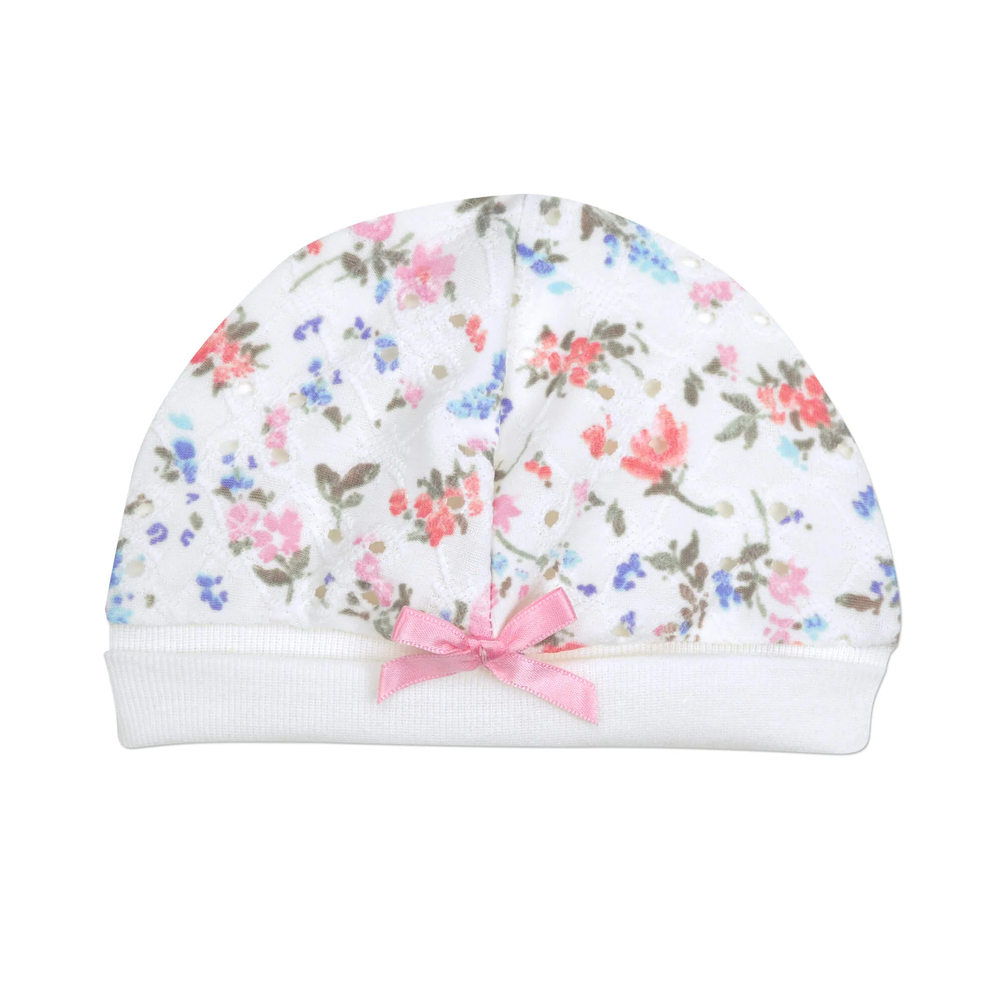 Floral Eyelet Cap