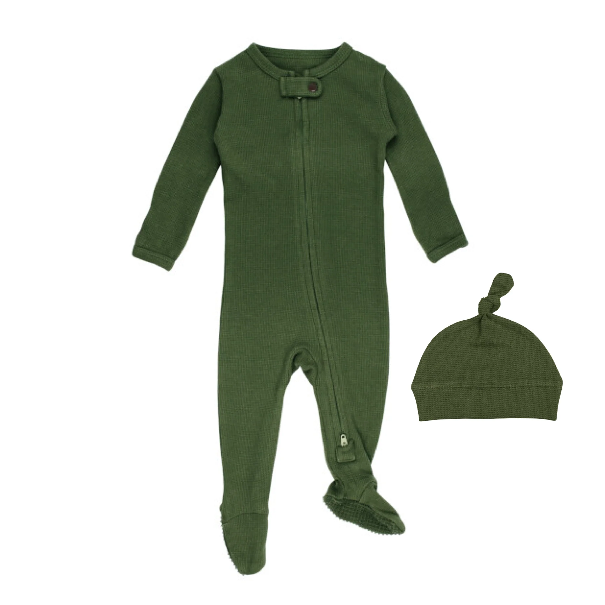 Forest Organic Thermal 2-Way Zipper Footie - Image 2