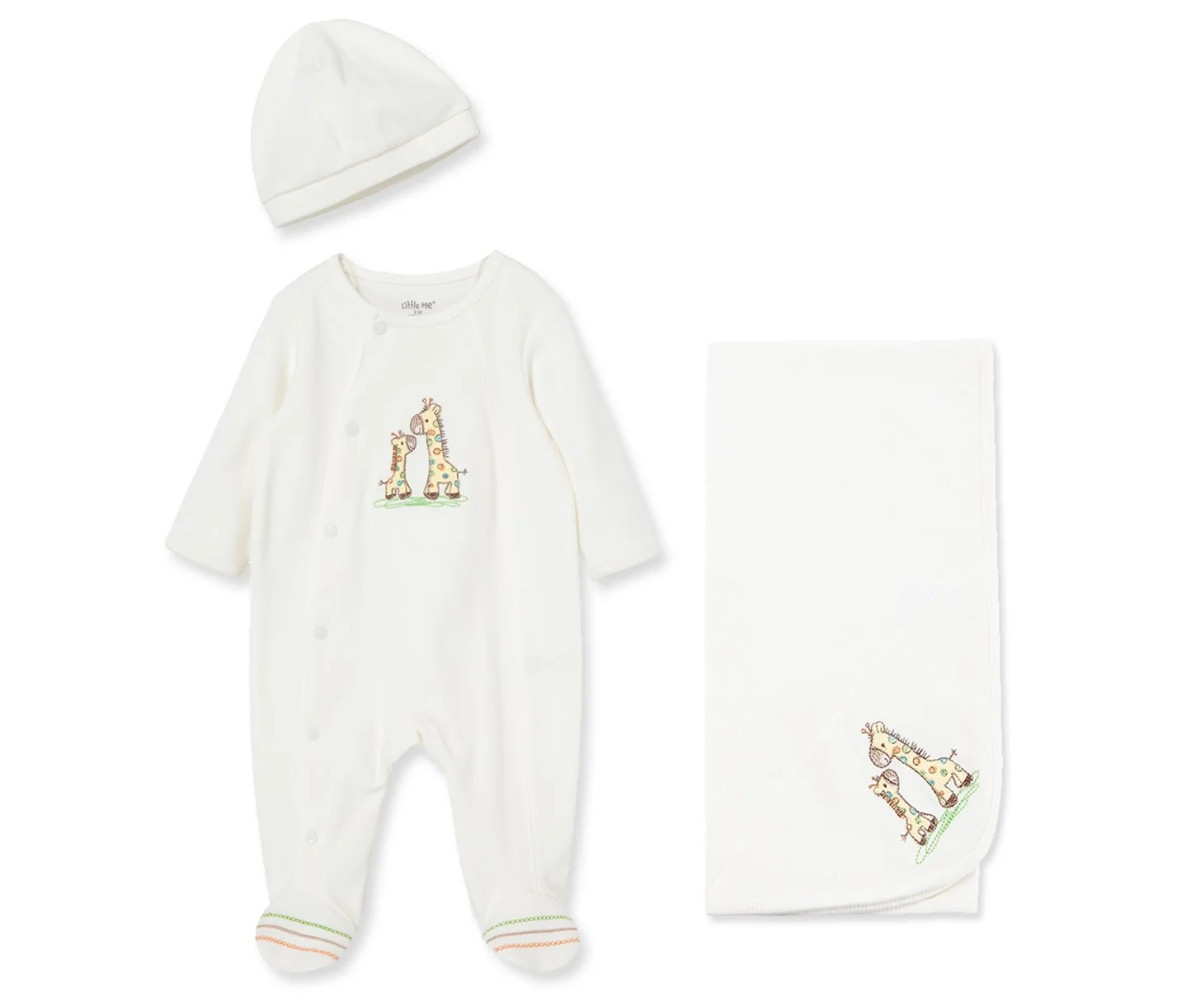 Giraffe Snap Footie & Hat Set - Image 2