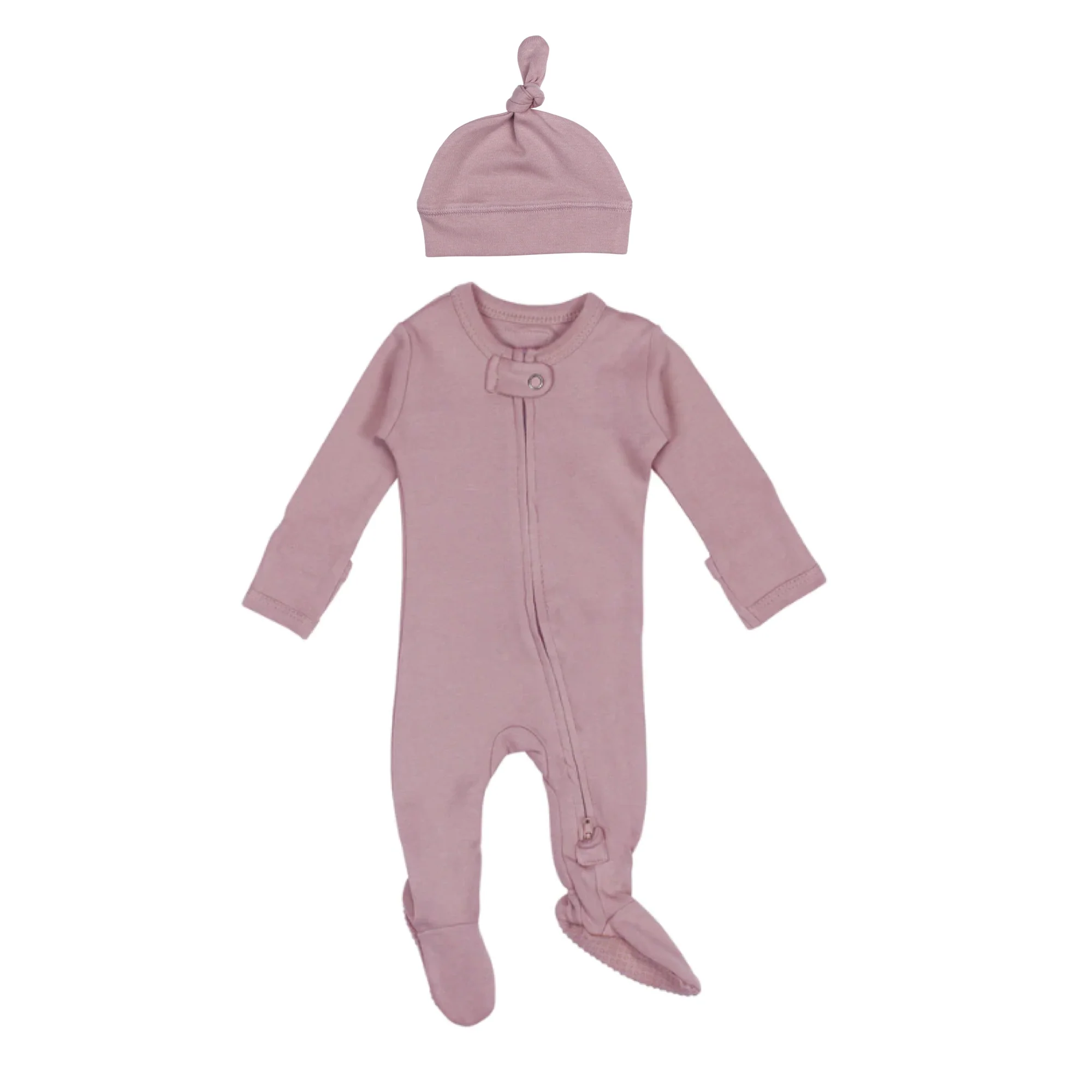 Lavender Organic 2-Way Zipper Footie - Image 3