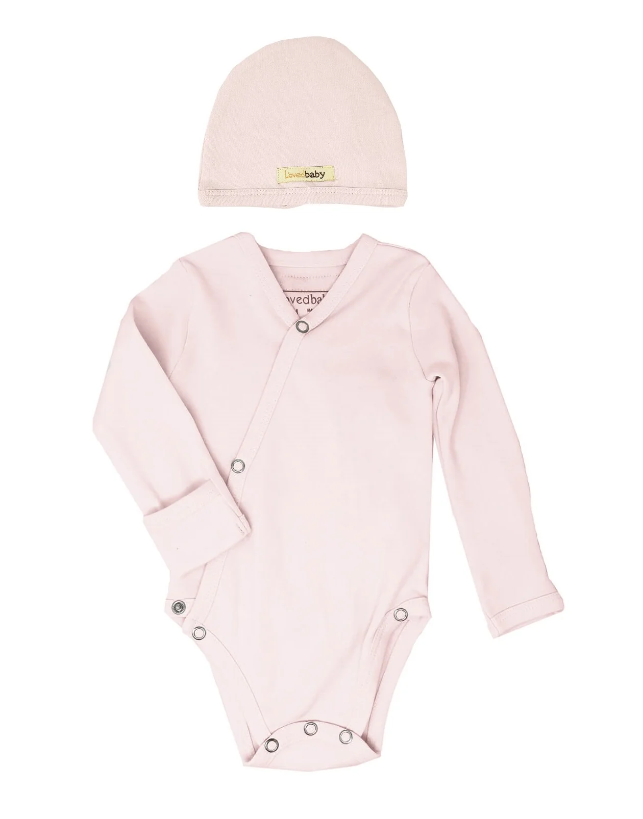 Blush Organic Long Sleeve Kimono Bodysuit - Image 2