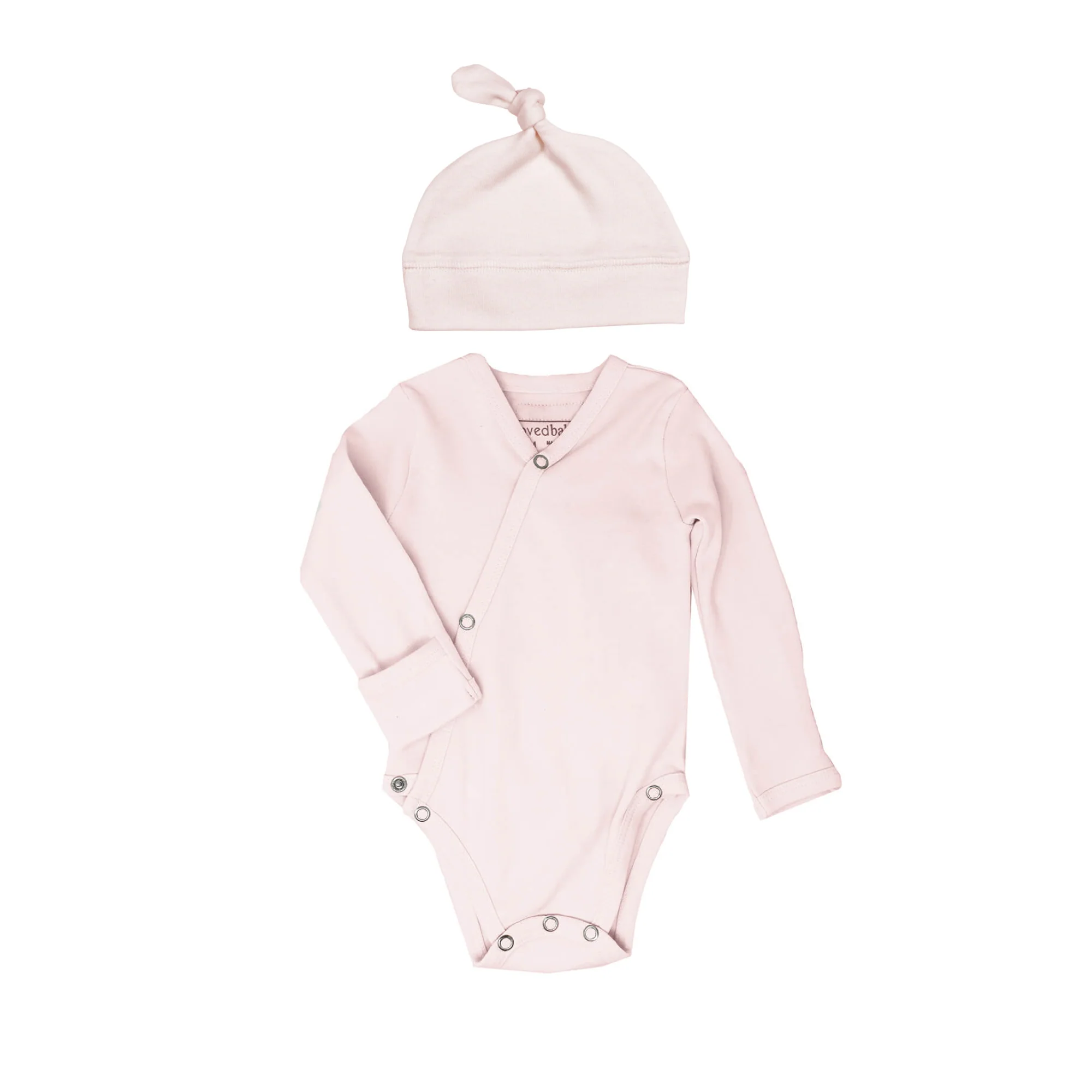 Blush Organic Long Sleeve Kimono Bodysuit - Image 3