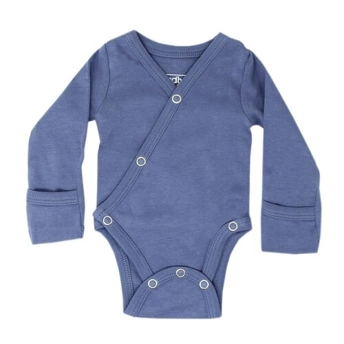 Slate Organic Long Sleeve Kimono Bodysuit