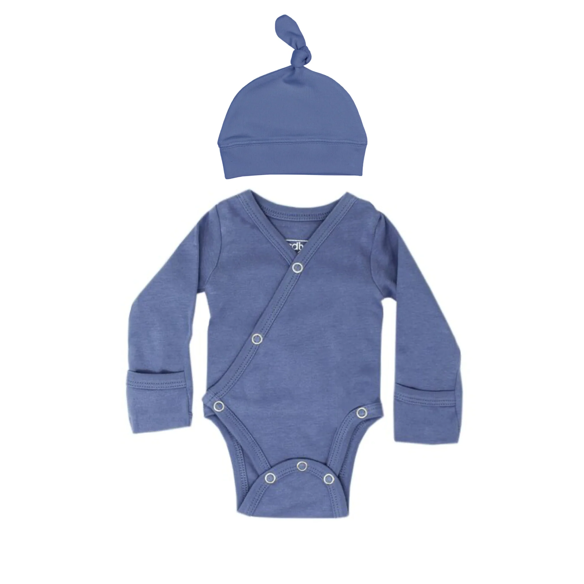 Slate Organic Long Sleeve Kimono Bodysuit - Image 2