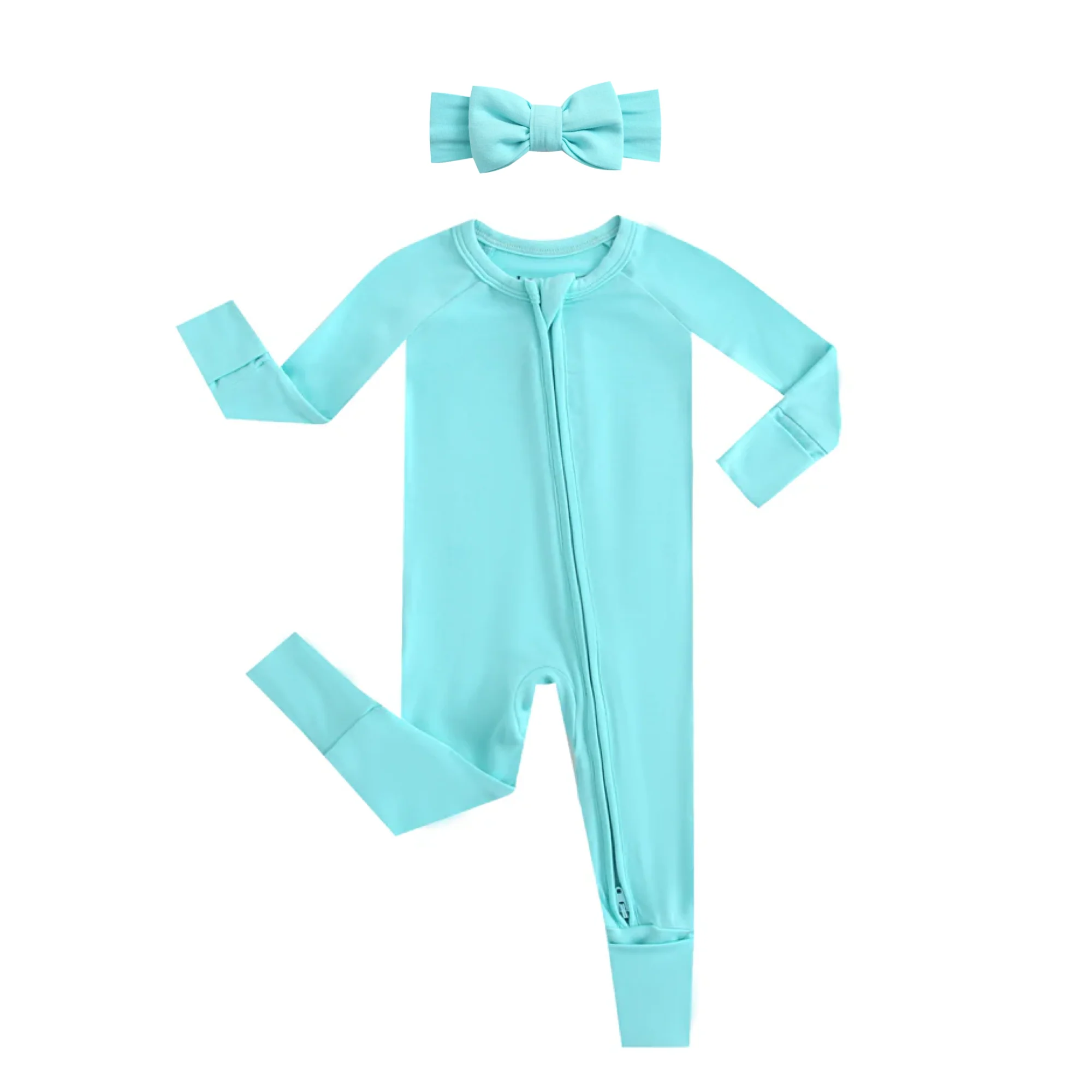 Luxie Turquoise NICU Romper - Image 9