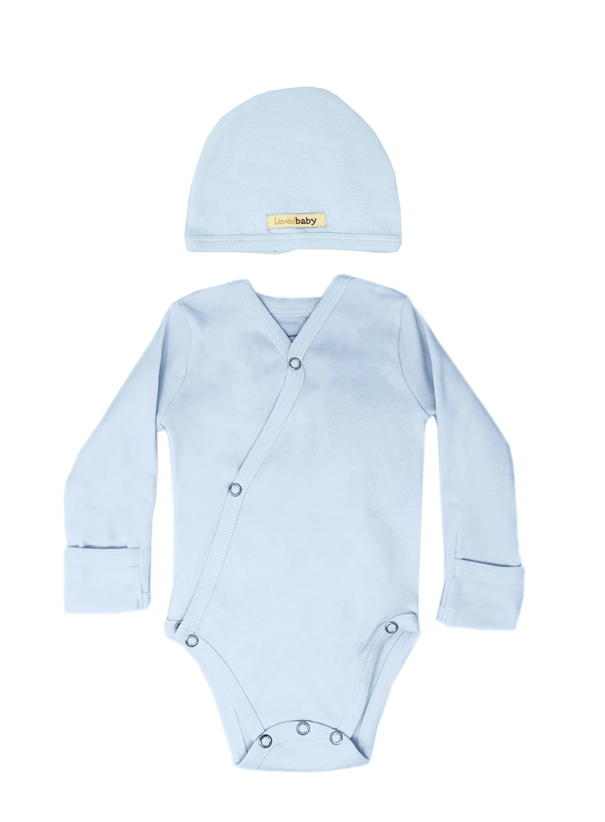 Moonbeam Organic Long Sleeve Kimono Bodysuit - Image 2