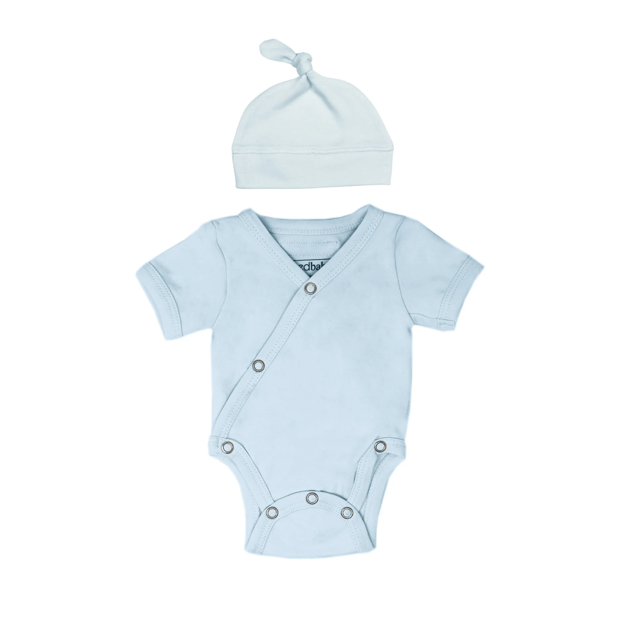 Moonbeam Organic Short Sleeve Kimono Bodysuit - Image 3