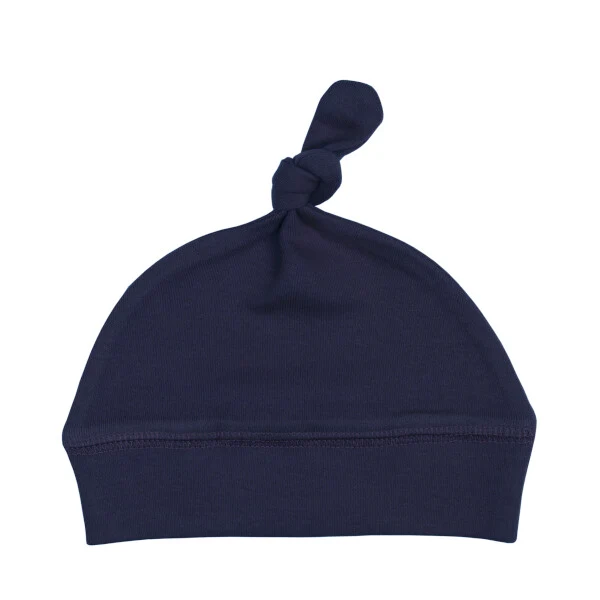 Navy Organic Knotted Cap