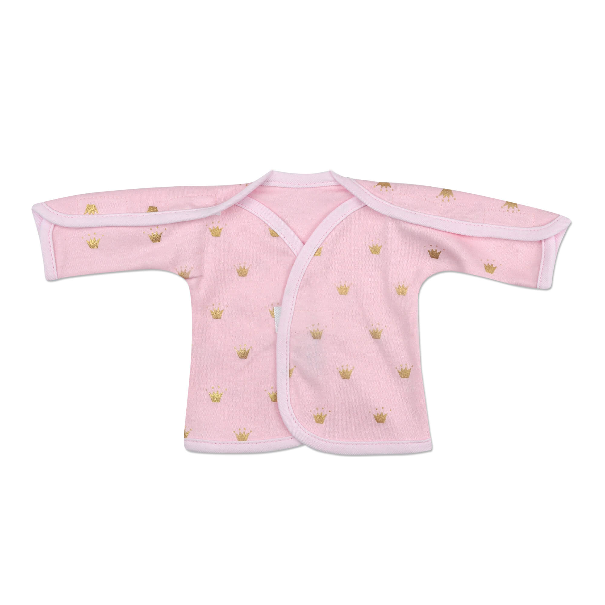 Pink Crowns Cotton Long Sleeve NICU Shirt