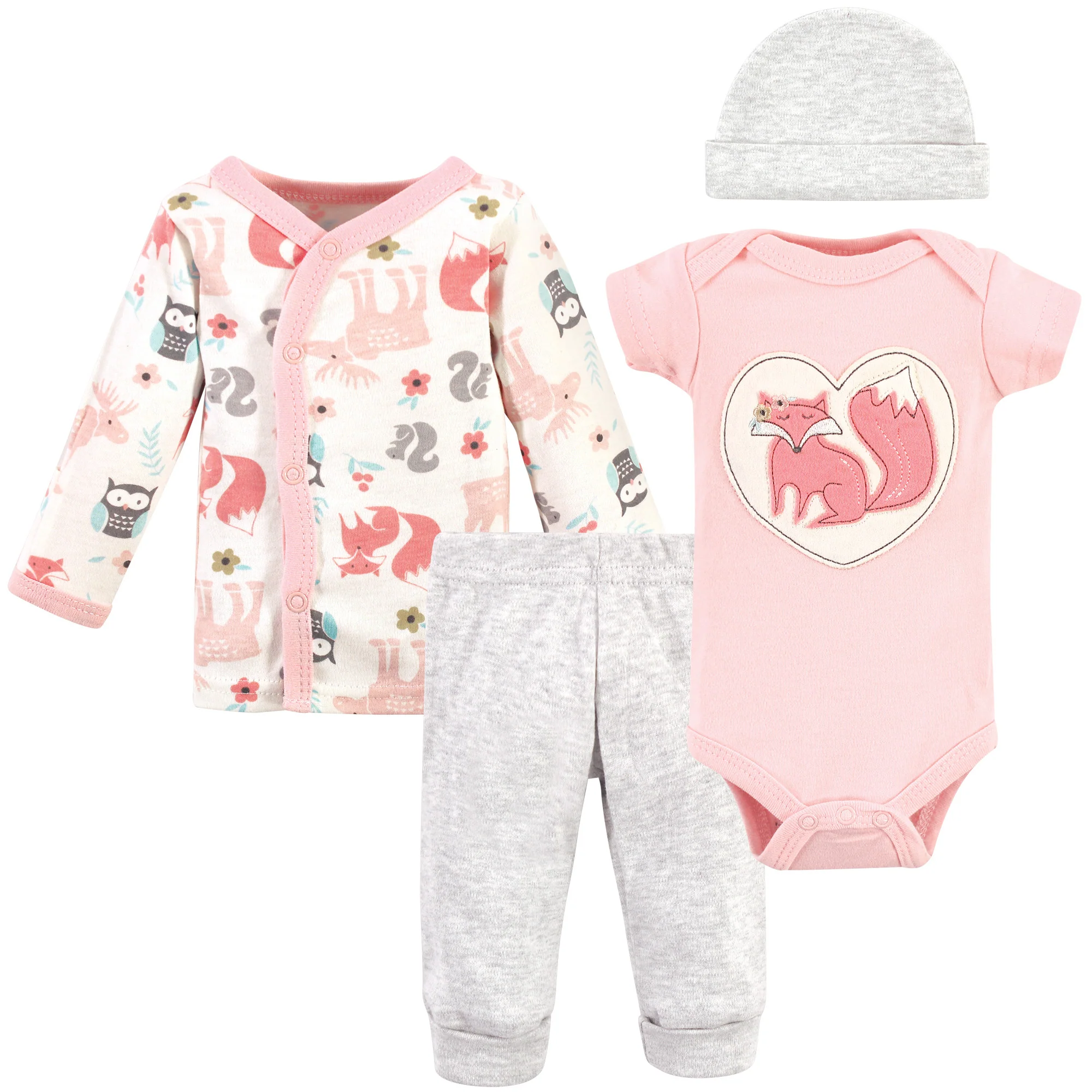 Pink Fox 4-piece Outfit Set