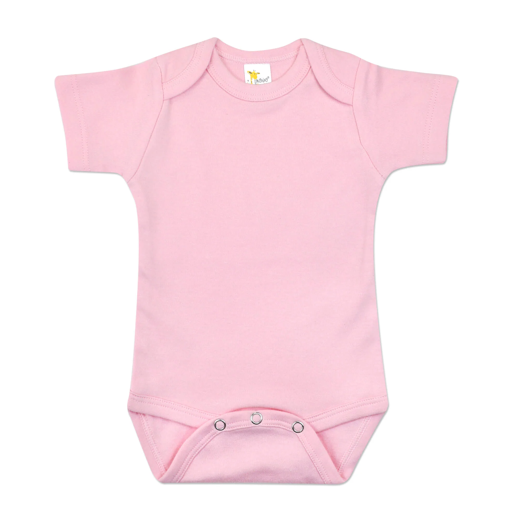Pink Short Sleeve Cotton Bodysuit