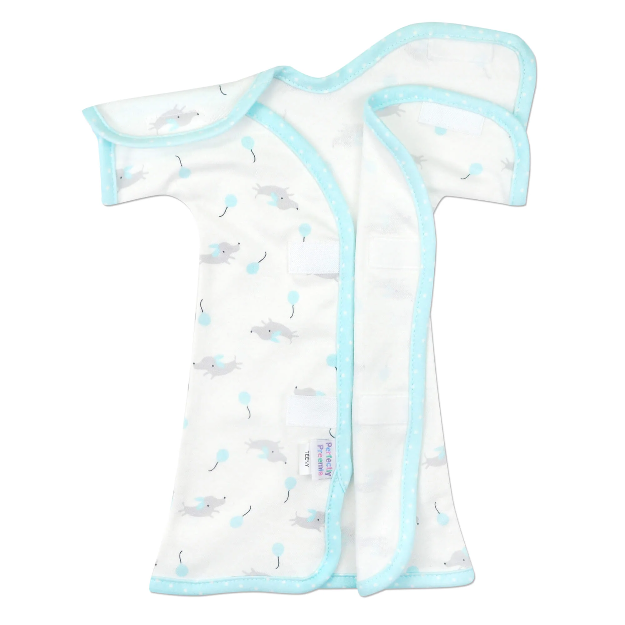 Sammy Cotton Short Sleeve NICU Gown - Image 2