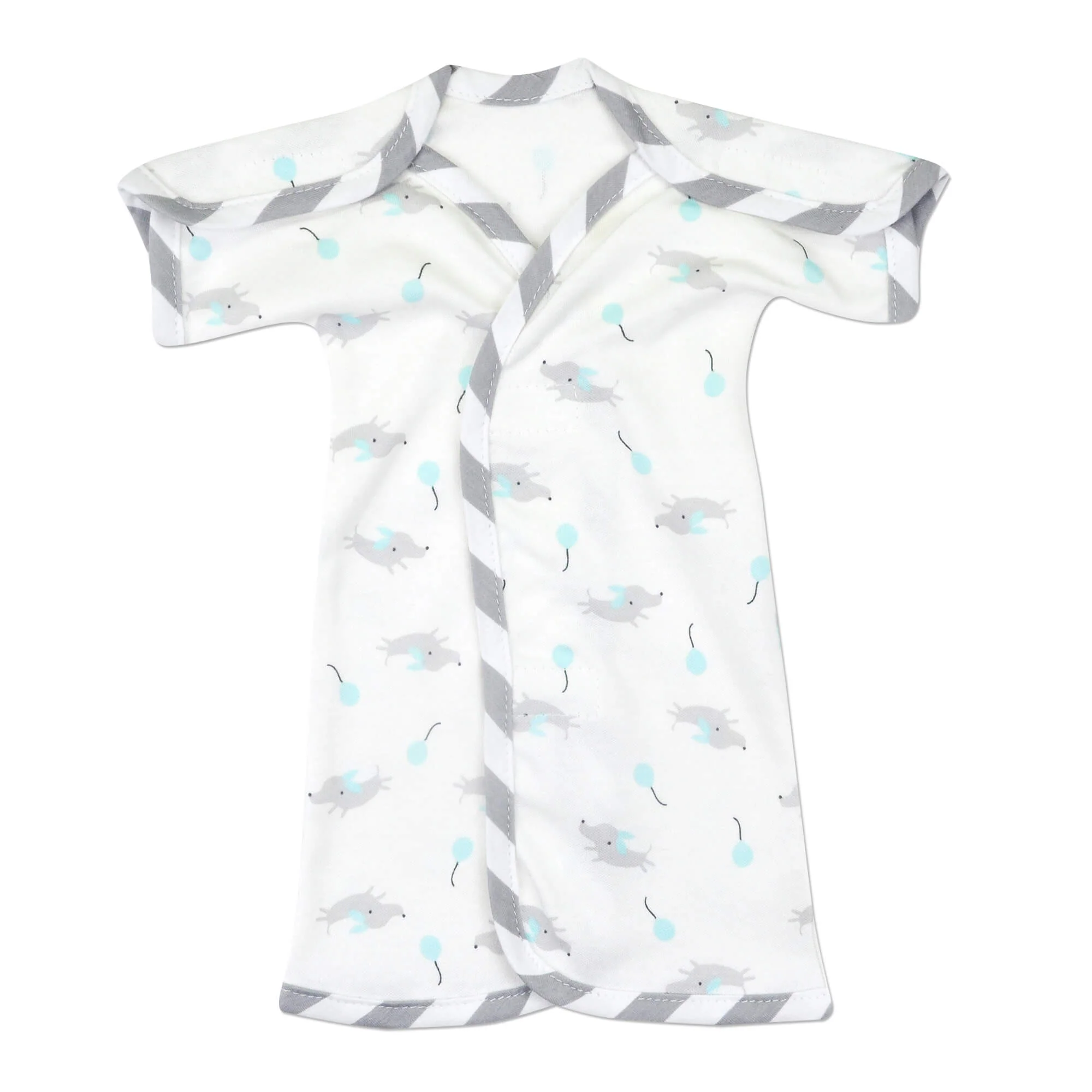 Sammy Cotton Short Sleeve NICU Gown - Image 3
