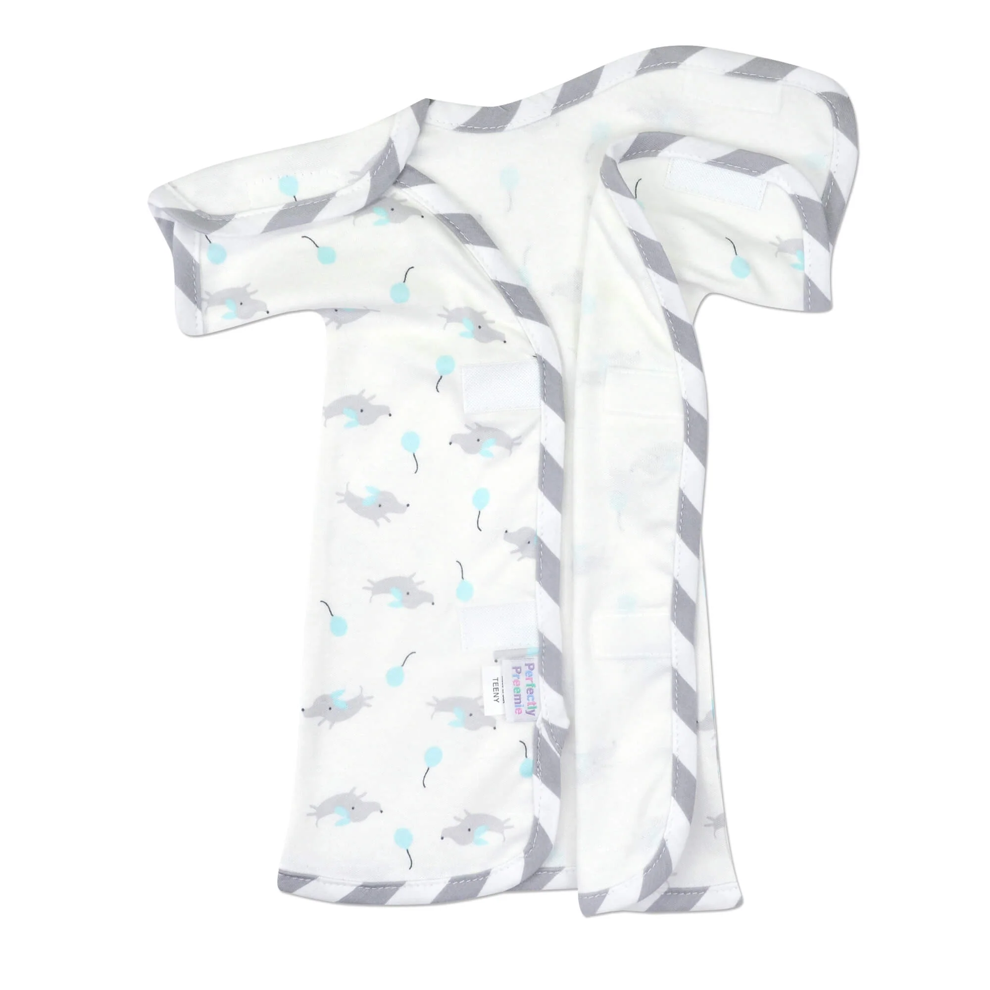 Sammy Cotton Short Sleeve NICU Gown - Image 4