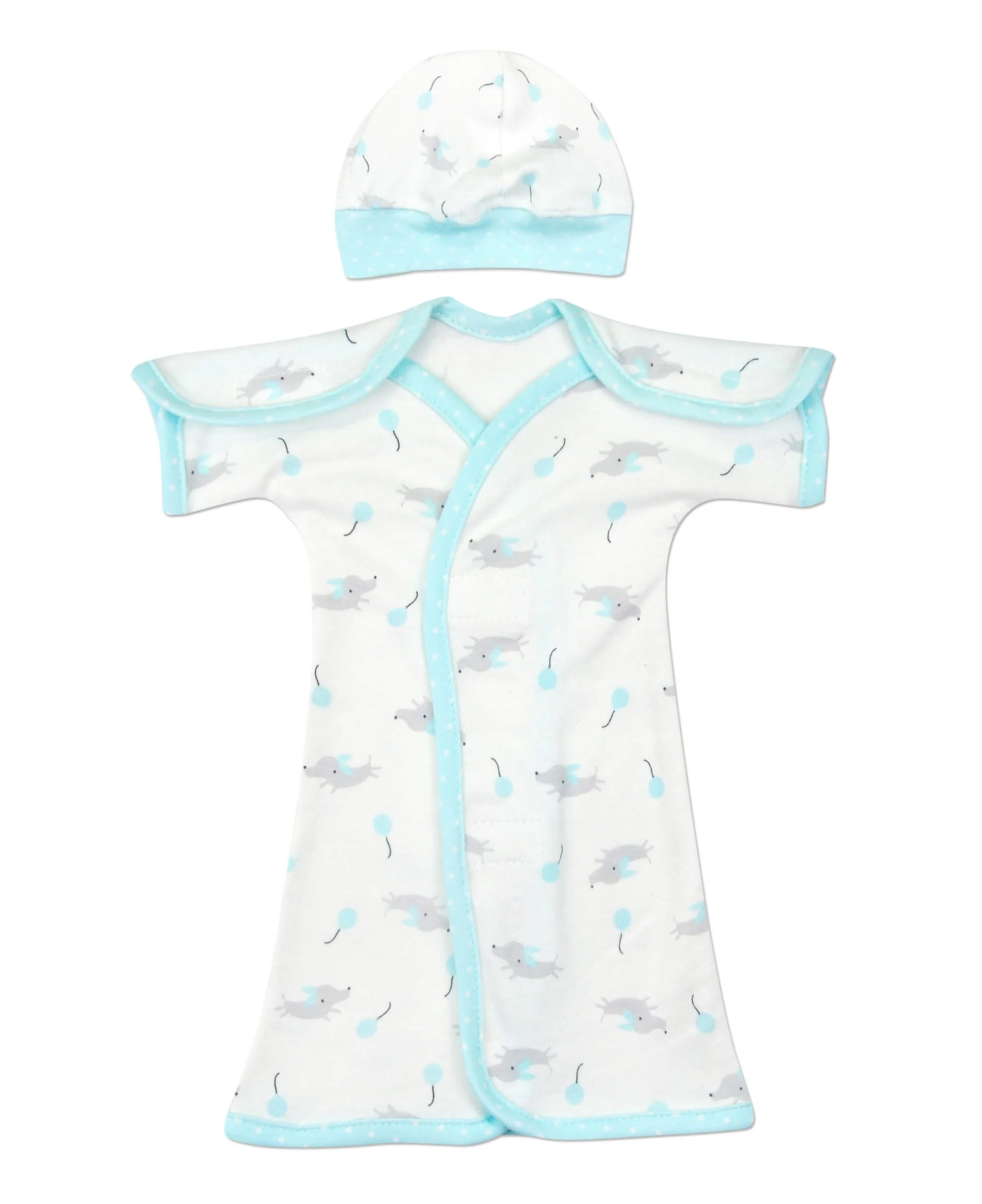 Sammy Cotton Short Sleeve NICU Gown - Image 5