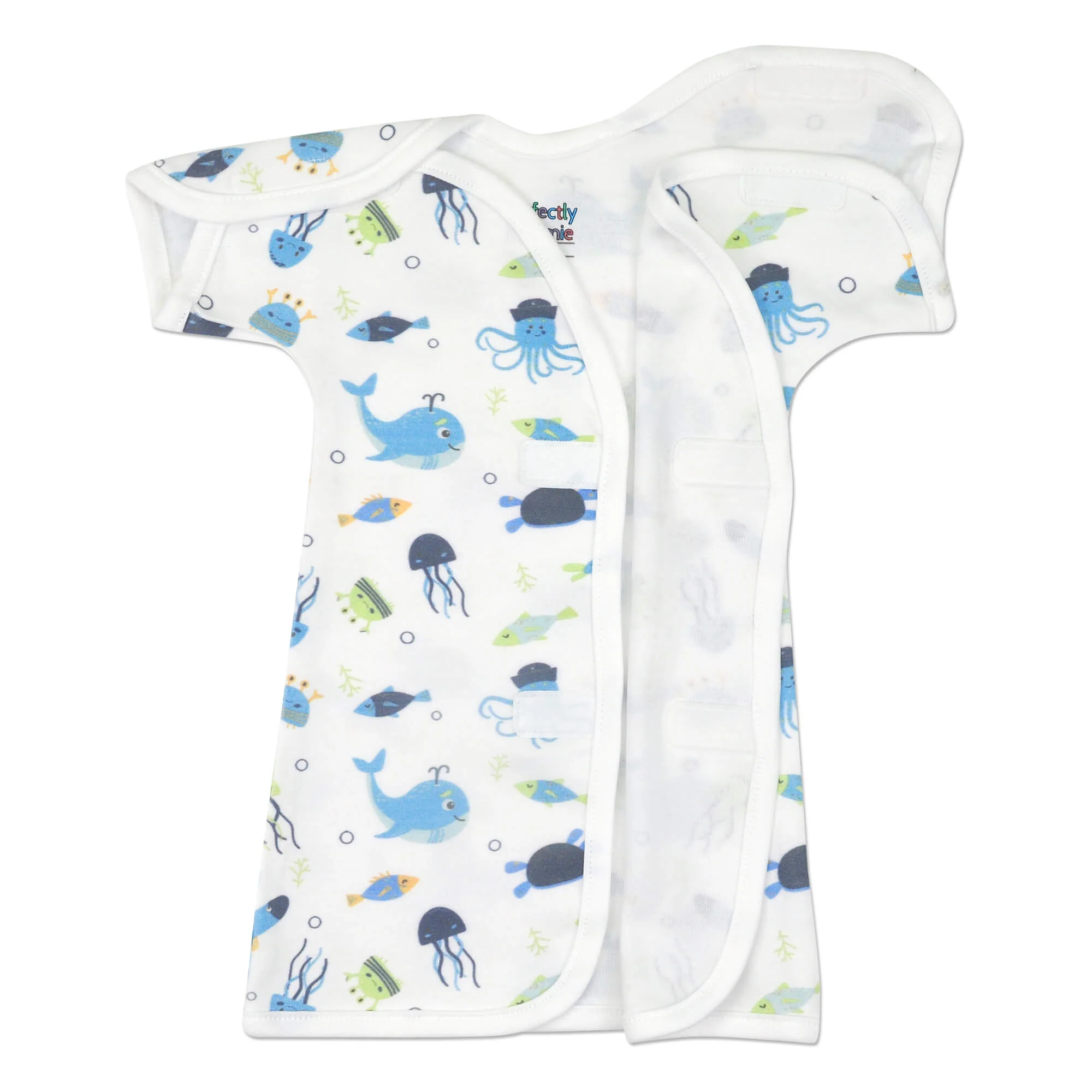 Sea Life Cotton NICU Gown - Image 2