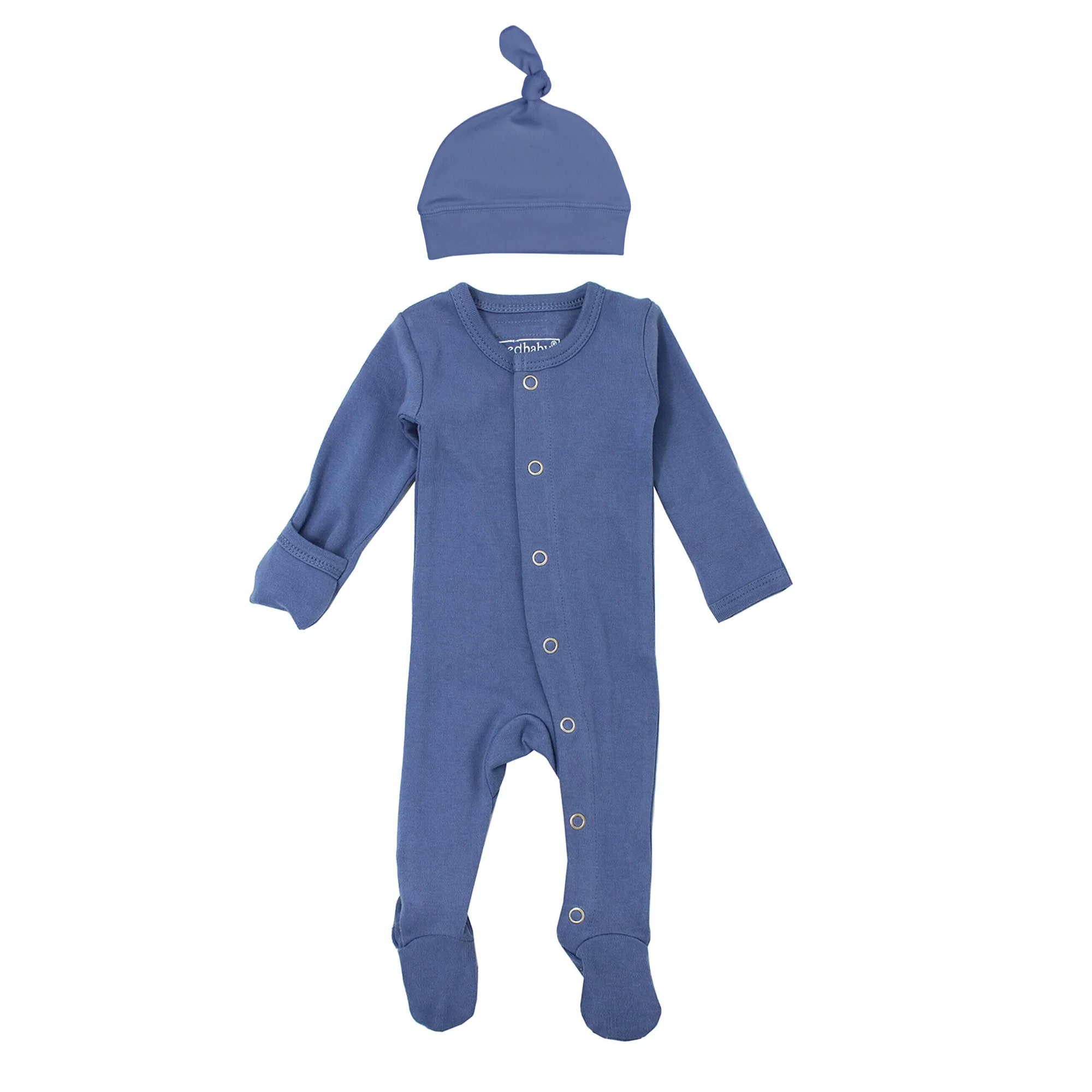 Slate Organic Snap Footie - Image 3