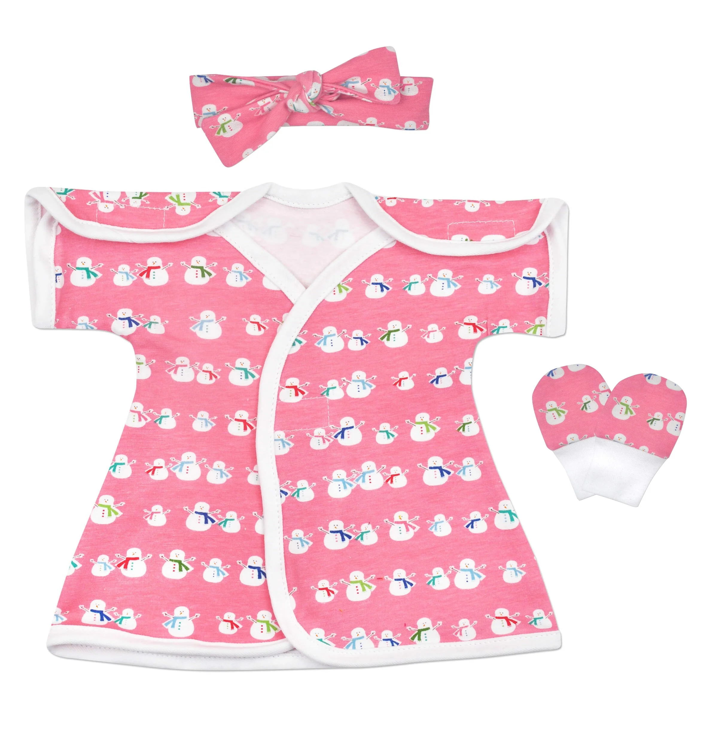 Snow Girl Stretch Cotton NICU Dress - Image 6