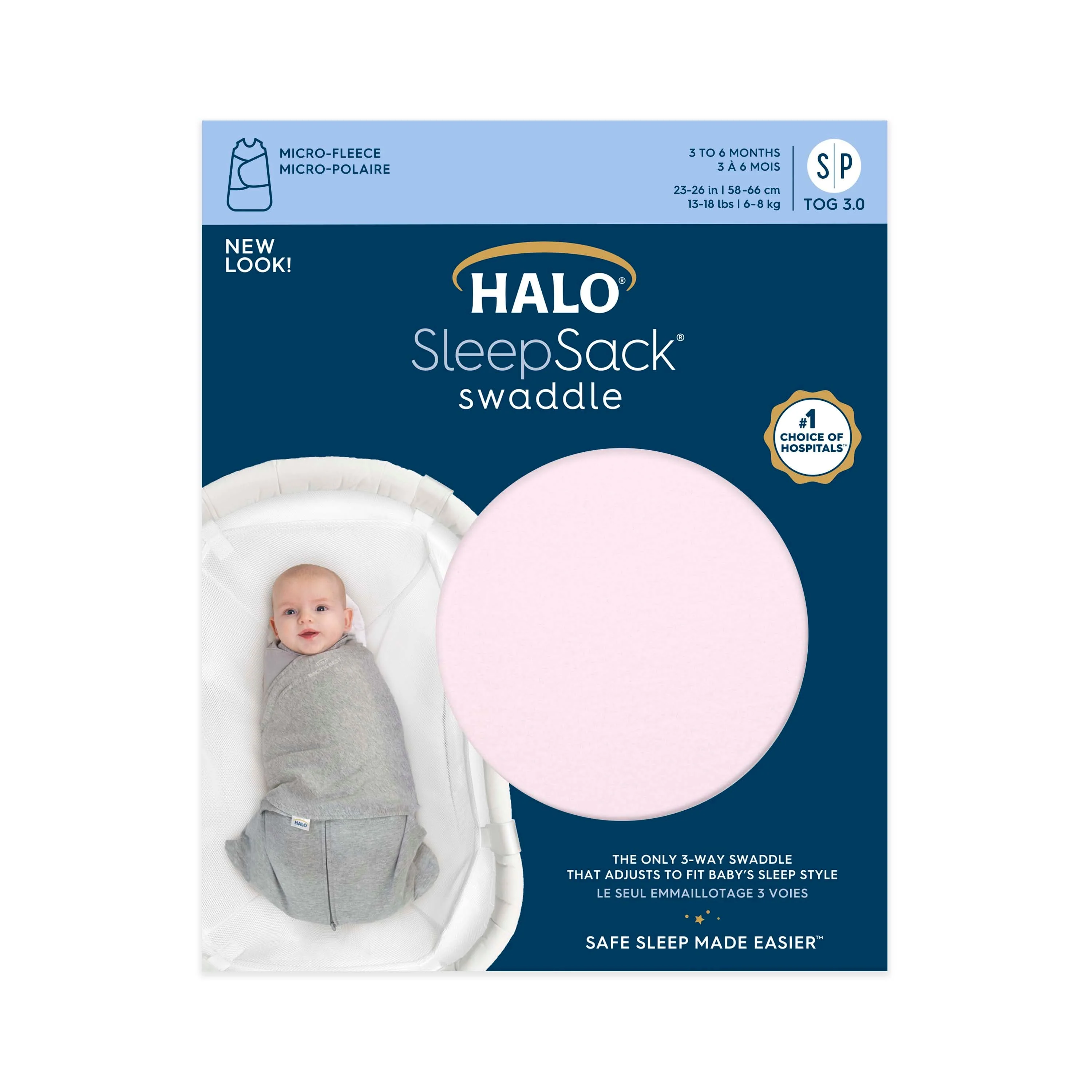 Soft Pink Micro Fleece Sleepsack Swaddle - Image 3