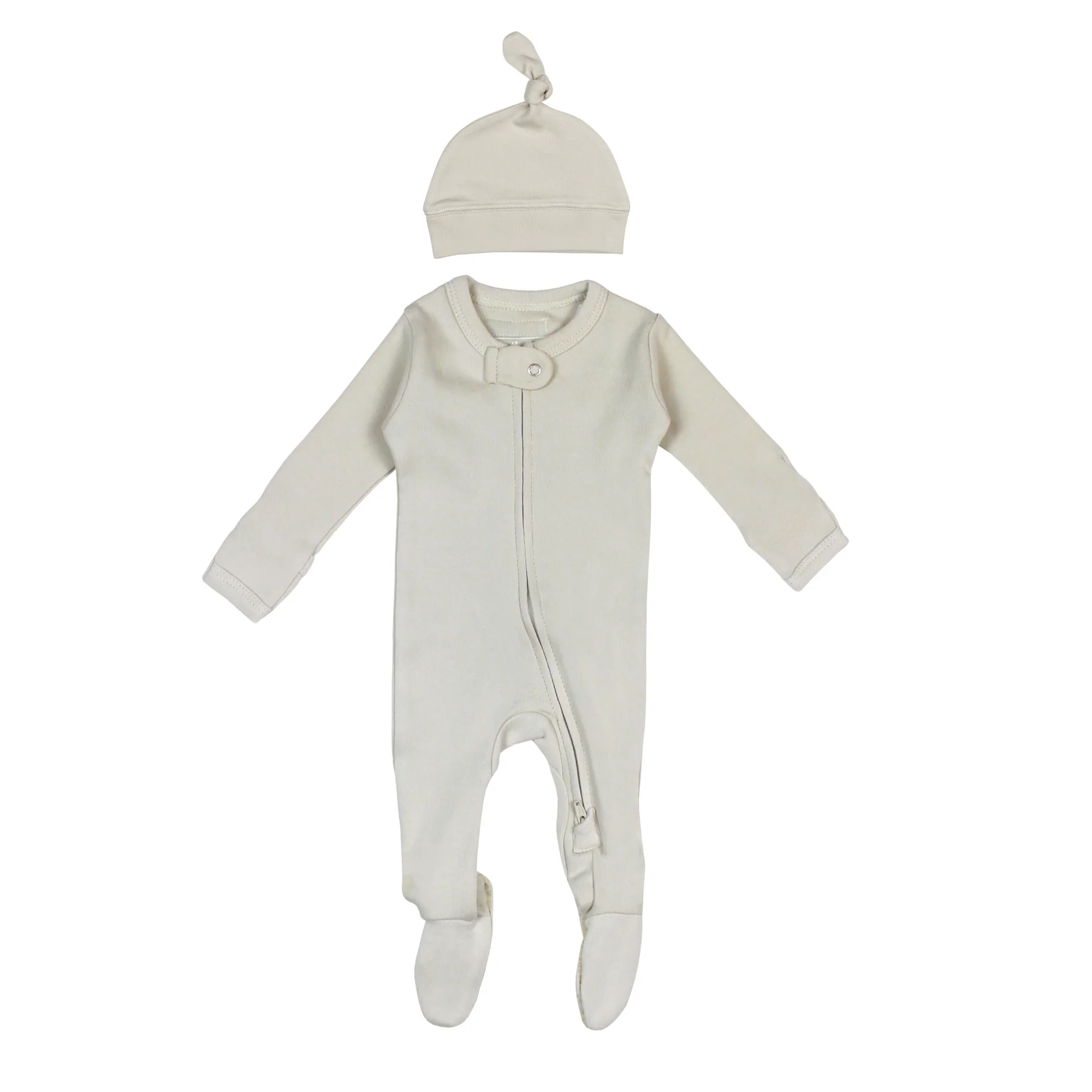 Stone Organic 2-Way Zipper Footie - Image 2