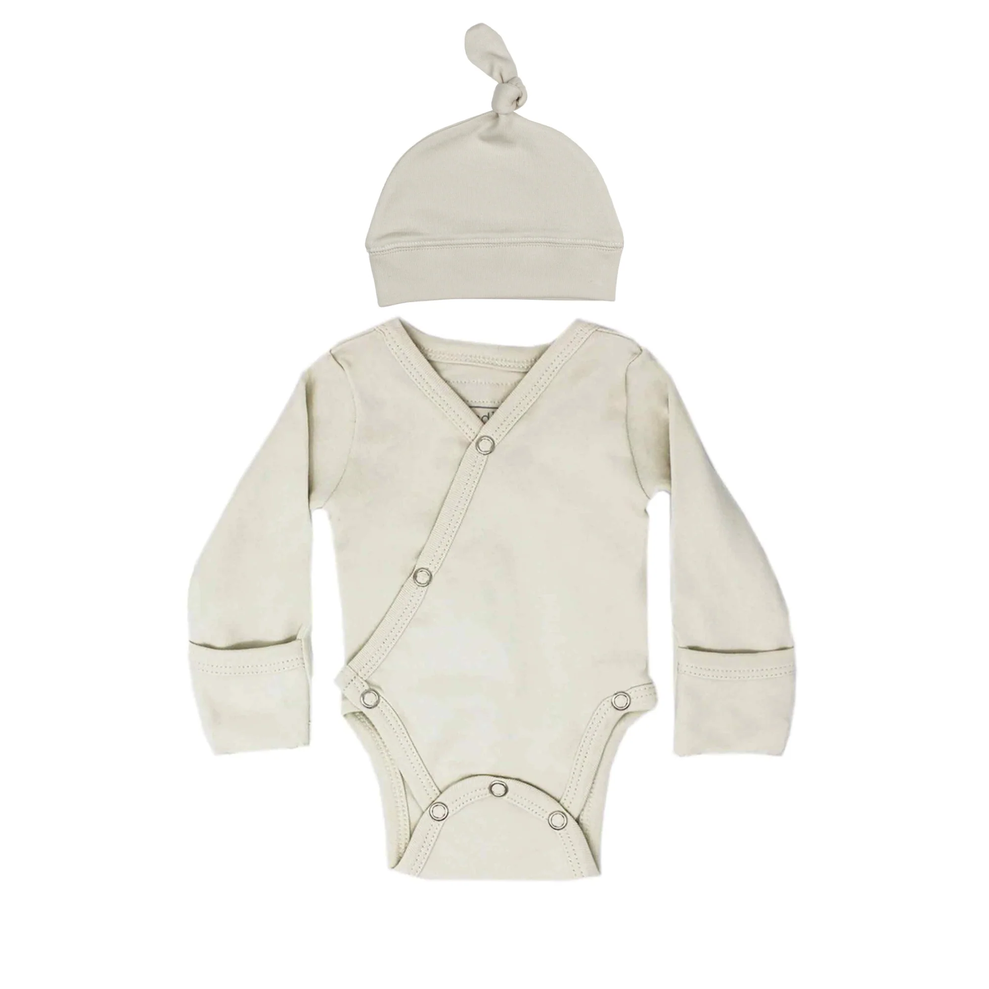 Stone Organic Long Sleeve Kimono Bodysuit - Image 3