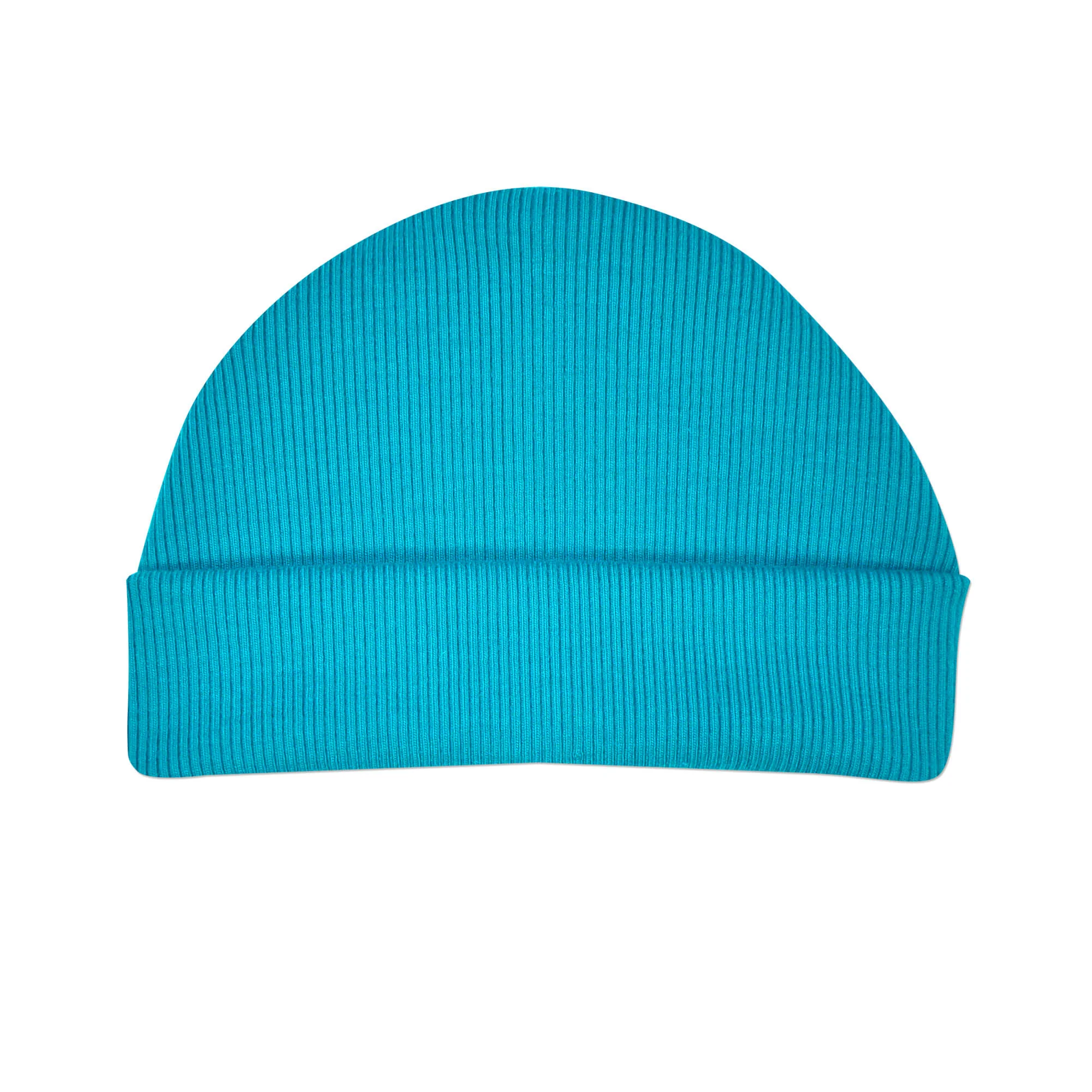 Teal Ribbed Toque Cap