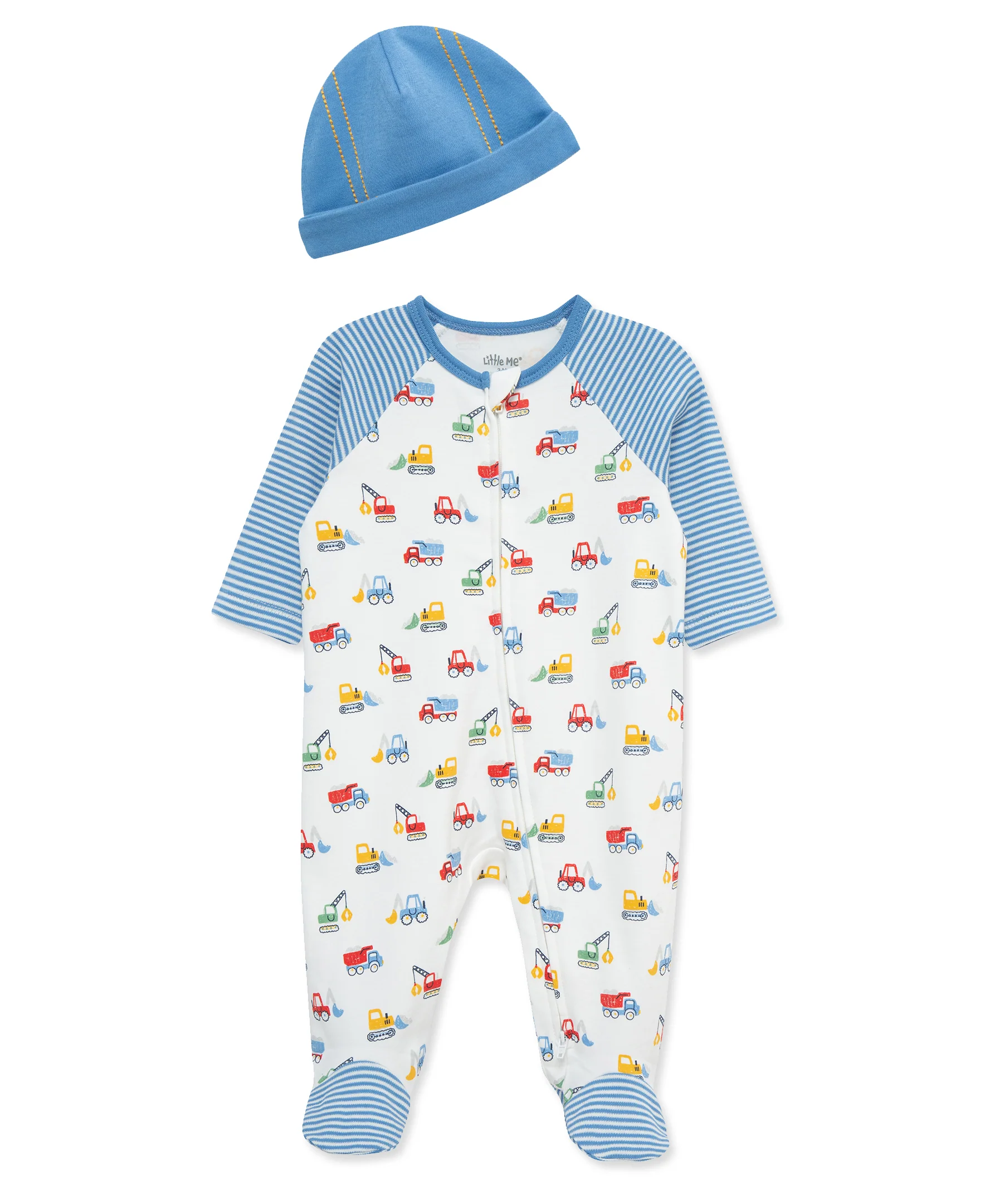 Trucks Zip Footie & Hat Set